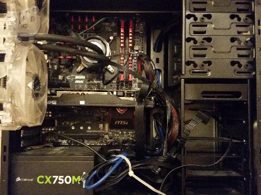 Gaming PC Ενος Χρονου.MSI Z97 Gaming 7, i3 (4170), R9 280 (3GB), corsair 750w, 16gb Ram, Z...